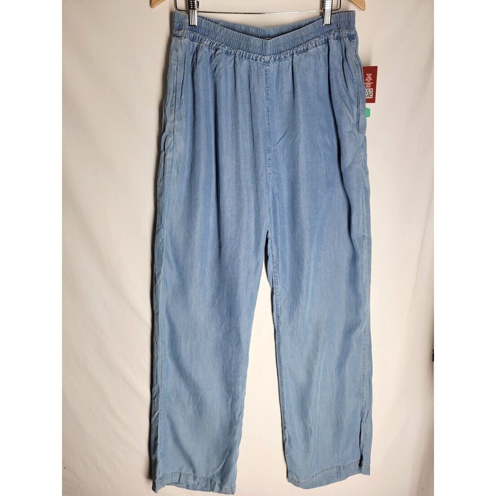 NWT Reba Women's Pull On Pants 100% Tencel Lyocell Large Blue Soft Lightweight